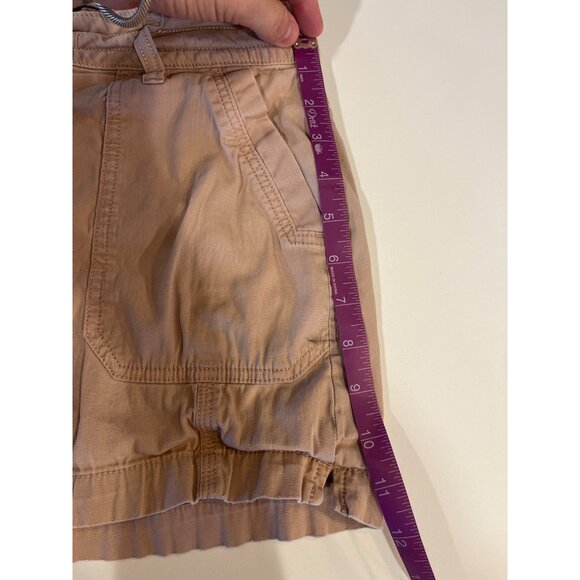 Prana Womens Beige Cargo Shorts Size 4 With Pockets & Button Closure - Picture 8 of 8
